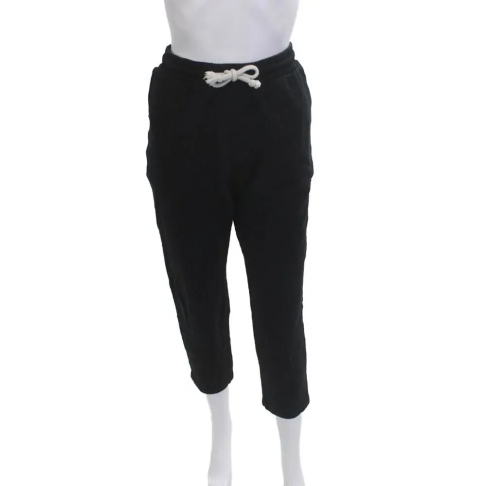 Zara Mens Black Ankle Jogger Sweatpants Cotton Drawstring Size M
